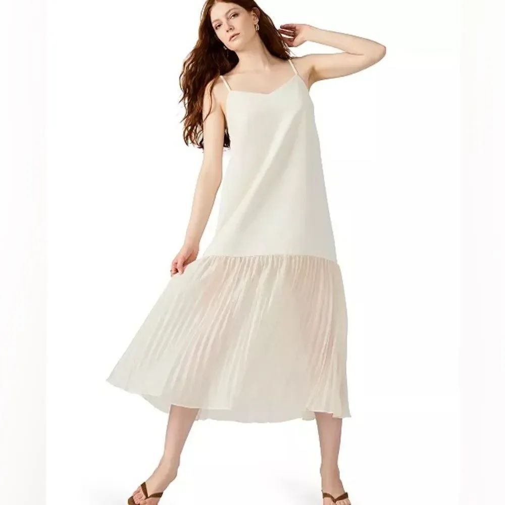 Steve Madden Women's Ember Bohemian Beavch Midi Dress in Ivory White Size Small